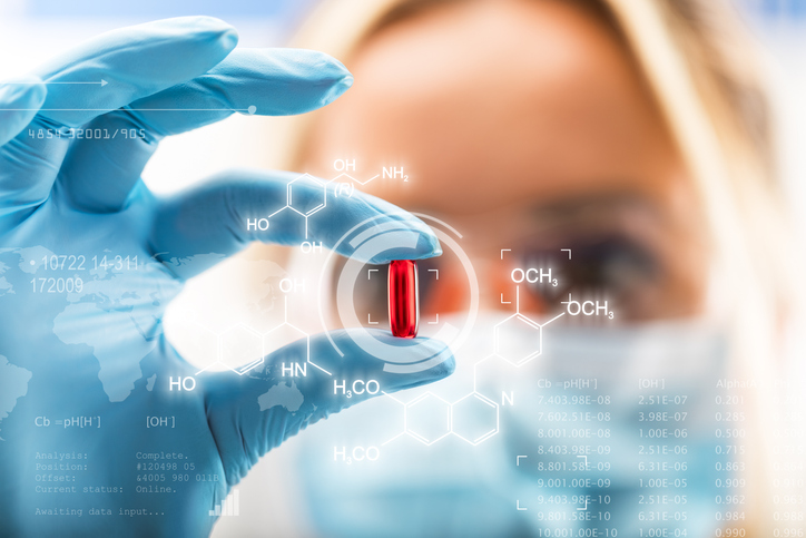 Woman working in biotech lab